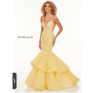 Rachel Allan Prom dress Yellow Sz. 8